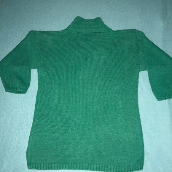 𝅺SHENANIGANS V neck knit sweater embroidered flower bouquet on pocket size S - Picture 3 of 9